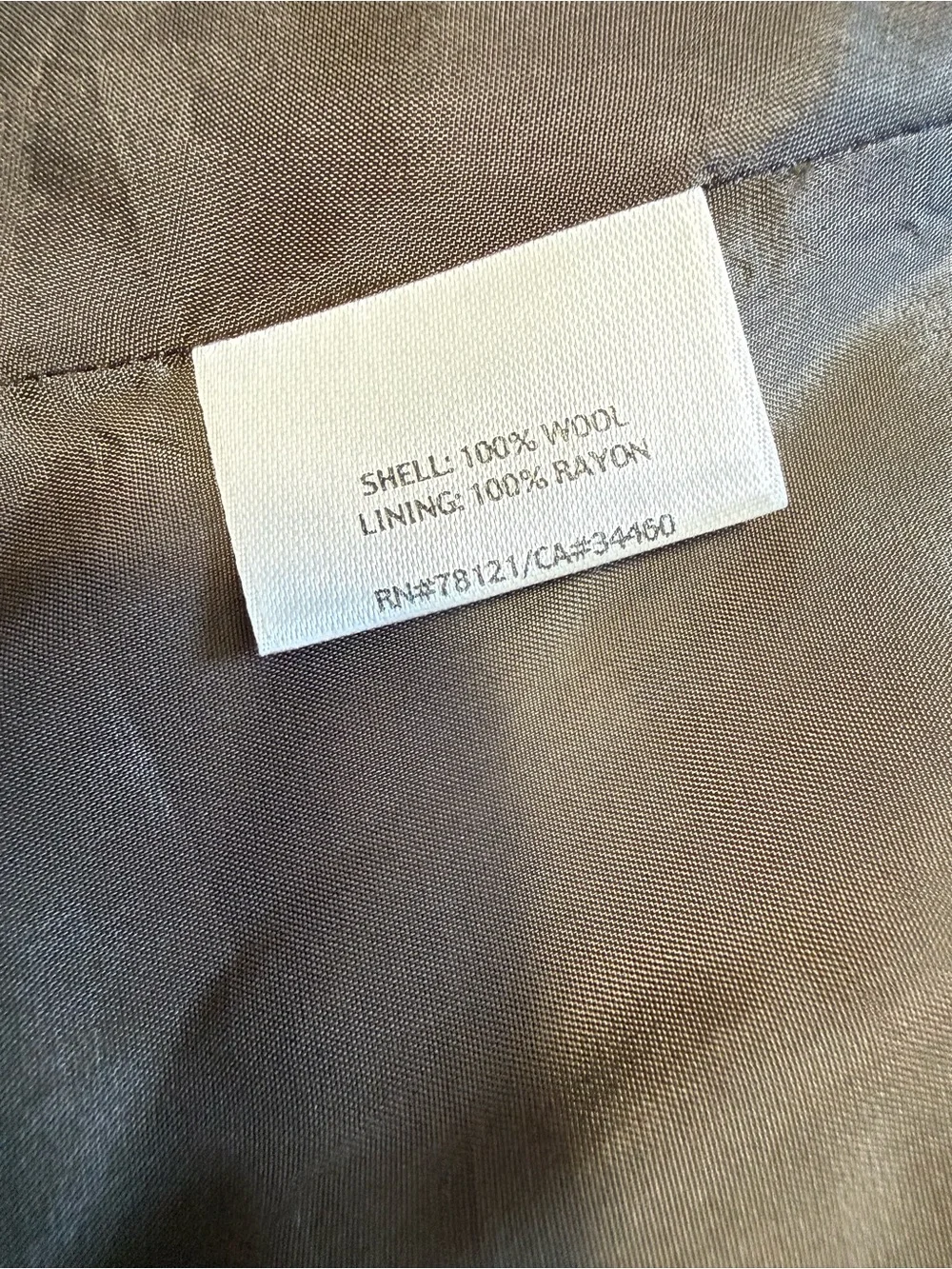 Eileen Fisher Olive Green 100% Wool Open Front Blazer & Trouser Suit Set Large
